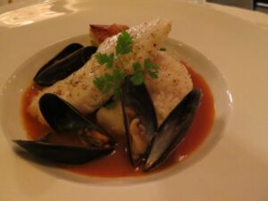 レストランPeper & Zoutの魚料理