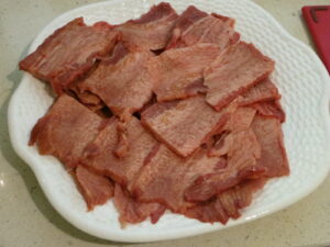 牛タンスライスした状態
