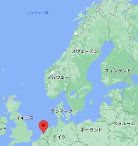 オランダと北部の地図