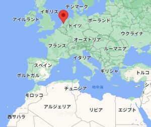 オランダと東部ヨーロッパの地図