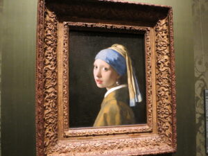 デンハーグの美術館マウリッツハイス、真珠の首飾りの少女の絵